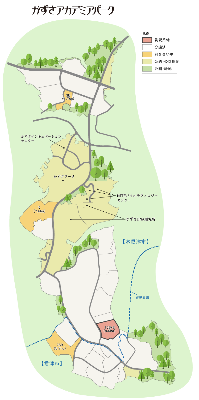 かずさアカデミアパーク全体図